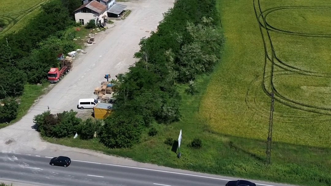 Terenul de la DN72, Ariceștii Rahtivani, văzut din dronă